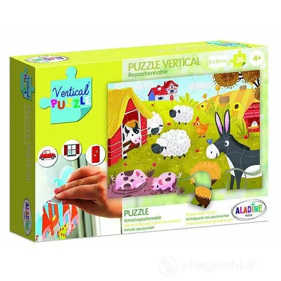 Vertikální okenní puzzle - Farma 24 dílků