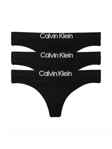 Calvin Klein Underwear Tangá  čierna / biela