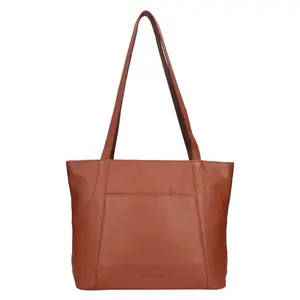 Kožená dámská kabelka přes rameno SendiDesign Marta - koňak