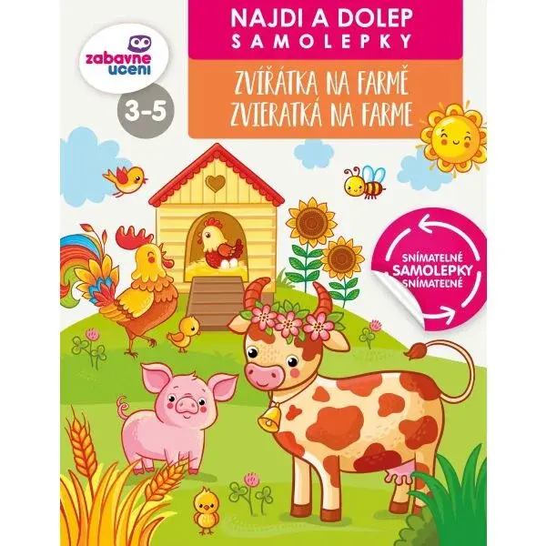 ZÁBAVNÉ UCENÍ ZVIERATKÁ NA FARME Vzdelávací zošit, mix, veľkosť