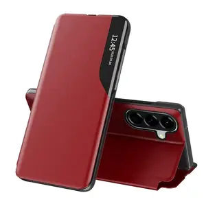 Eco Leather View Case, Samsung Galaxy A37 5G, červené
