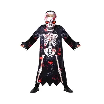 Kostým Kostlivec s maskou klučičí 110/120 cm