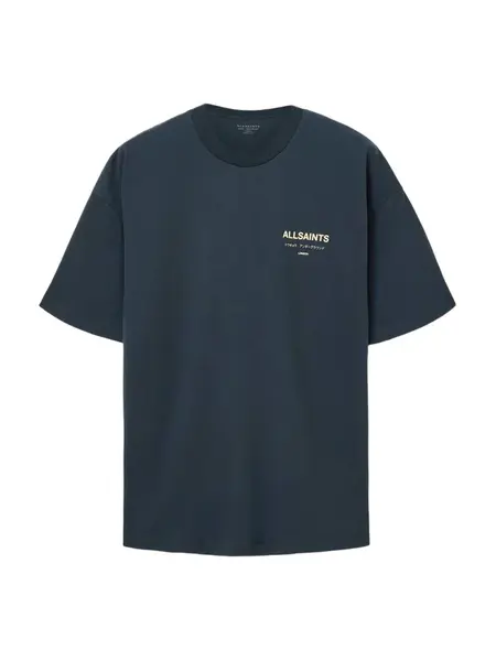 AllSaints Tričko 'Underground'  žltohnedá / námornícka modrá