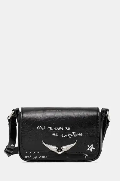 Kožená kabelka ZADIG&VOLTAIRE LE ZAZI VINTAGE GRAFFITI