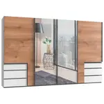 MID.YOU SKŘÍŇ S POSOUVACÍMI DVEŘMI, bílá, barvy dubu, 350/216/65 cm