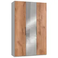 MID.YOU ŠATNÍ SKŘÍŇ S OTOČNÝMI DVEŘMI, bílá, barvy dubu, barvy hliníku, 150/236/58 cm