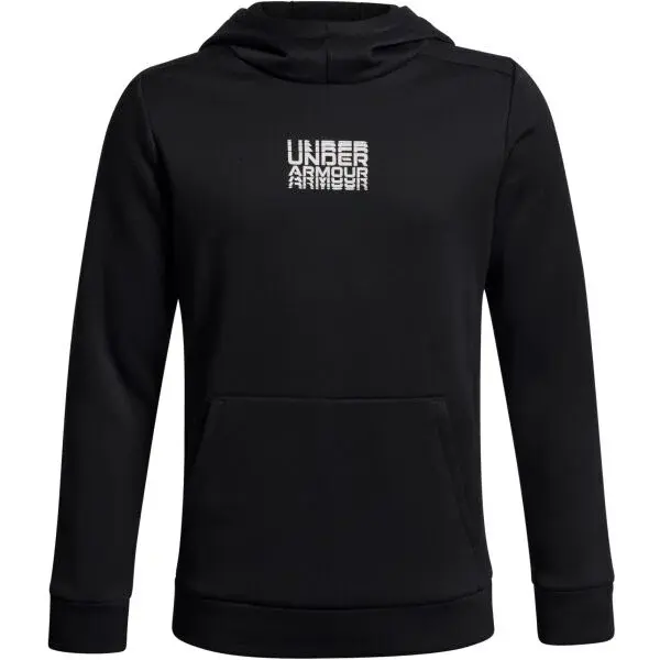 Under Armour ARMOUR FLEECE RETRO GRAPHIC Chlapčenská mikina, čierna, veľkosť XL