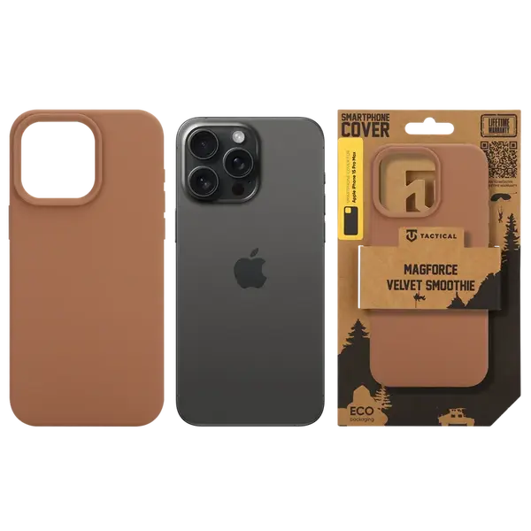 Zadní kryt Tactical MagForce Velvet Smoothie pro Apple iPhone 15 Pro Max, mocha mousse