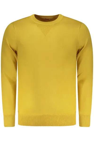 Pánský žlutý svetr s výšivkou