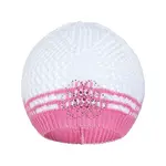 New Baby Pletená čepička  kytička růžová, vel. 104 (3-4r)