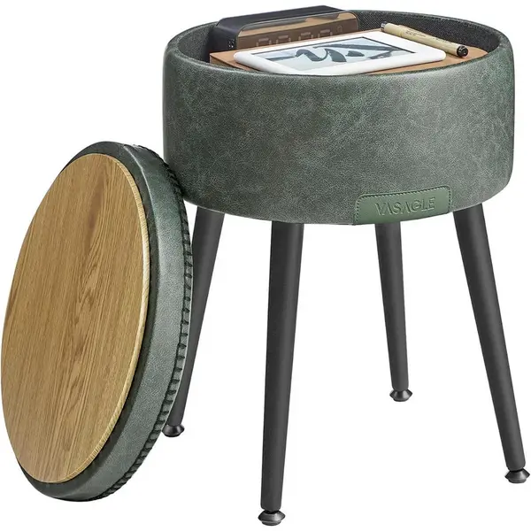 MID.YOU TABURET, kov, textil, kompozitní dřevo, 32/44/32 cm