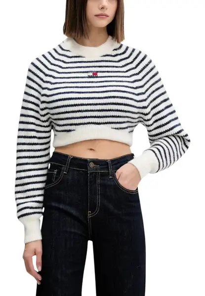 Pruhovaný crop svetr Tommy Hilfiger