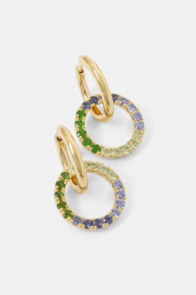 Pozlacené stříbrné náušnice Tous