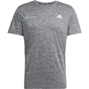 adidas OWN THE RUN MELANGE TEE M Pánske športové tričko, tmavo sivá, veľkosť