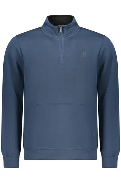 Modrá pánska mikina na zips