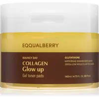 EQQUALBERRY Collagen Glow Up Gel Toner Pads tonizačné vankúšiky pre rozjasnenie pleti 60 ks