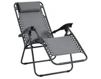 Polohovatelné zahradní křeslo Hannover, světle šedé