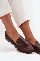 Dámské mokasíny z eko kůže hnědé