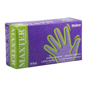 MAXTER Rukavice latexové vel.M 100 ks