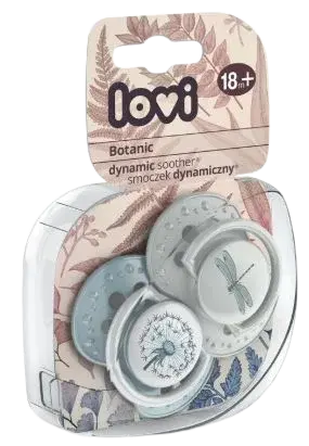 LOVI Dudlík silikonový dynamický Botanic 18m+ 2 ks