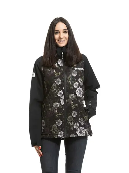 Meatfly dámská softshell bunda Zaja Black / Straws | Černá | Velikost XL