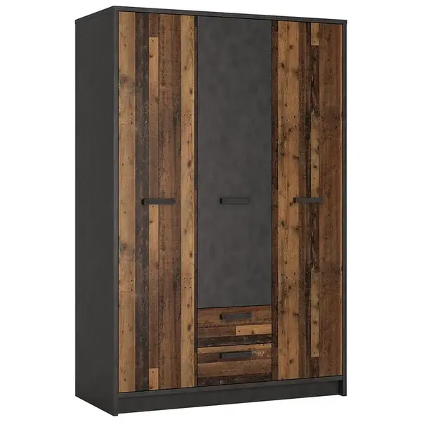 Skriňa Nubi NUBS02 3D2S matera tmavý/old style