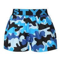 Detské trenky art športová guma maskáč modrý (BJ1850) 6-8 rokov