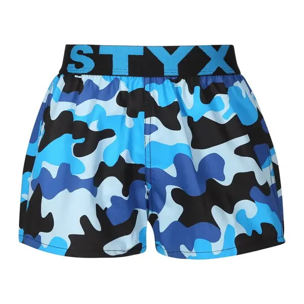 Detské trenky art športová guma maskáč modrý (BJ1850) 6-8 rokov