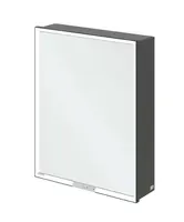 Villeroy & Boch My View+ - Zrkadlová skrinka s LED osvetlením 60x75x17 cm, 1 dvierka, pánty vpravo, matná čierna B4816R00