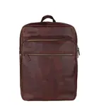 Kožený business batoh Burkely Roune - hnedá