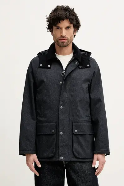 Nepromokavá bunda Barbour Beaufort tmavomodrá barva, přechodná, MWB1139