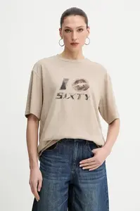 Miss Sixty oversize tričko dámské s příměsí lnu