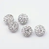 Polymer Clay Pave Rhinestone Beads