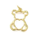 Hollow Bear Rack Plating Brass Pendants