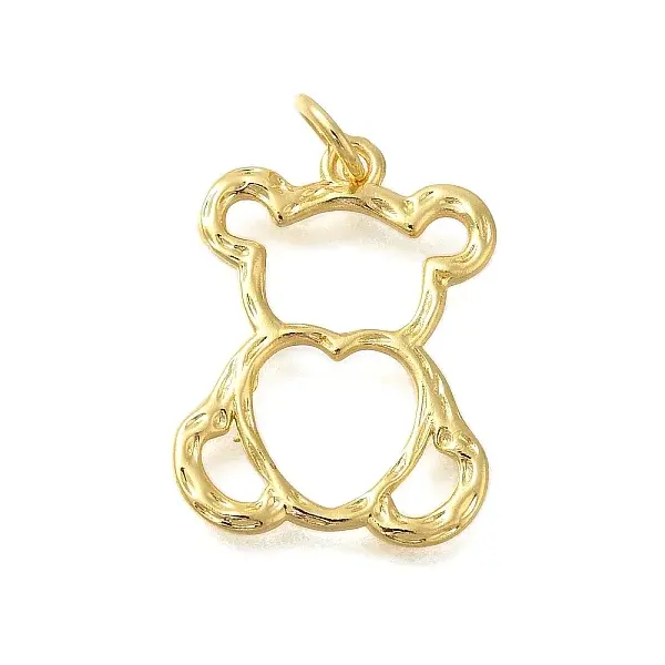 Hollow Bear Rack Plating Brass Pendants