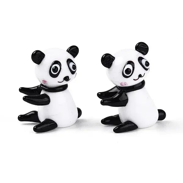 Handmade Lampwork Panda Display Decorations