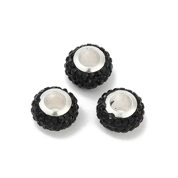 Alloy Rhinestone Clay Pave Beads