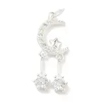 925 Sterling Silver Pave Clear Cubic Zirconia Pendants