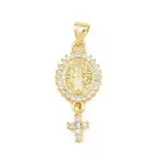 Brass Micro Pave Cubic Zirconia Pendants