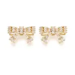 Brass Micro Pave Cubic Zirconia Beads