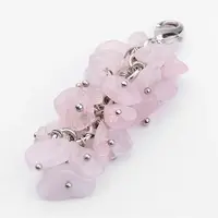 Natural Chip Rose Quartz Pendant Decorations