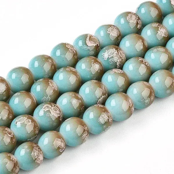 Baking Paint Glass Beads Strands