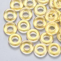 Transparent Spray Painted Glass Beads