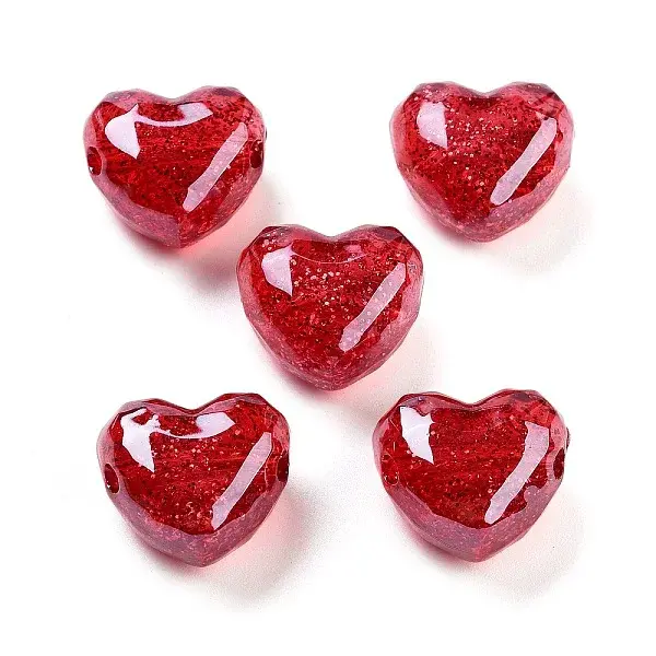UV Plating Acrylic European Large Hole Beads