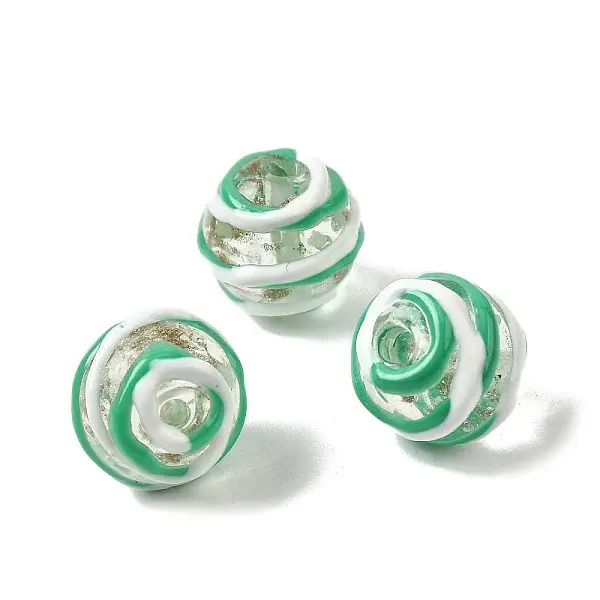 Handmade Gold Sand Enamel Lampwork Beads