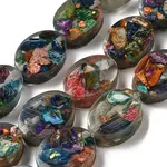 Dyed Natural Imperial Jasper with Resin Beads Strands