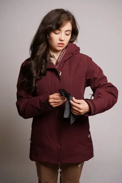 Husky Gato L XL, dark bordo Dámská lyžařská bunda