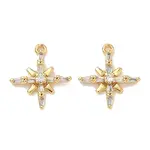 Brass Micro Pave Cubic Zirconia Pendants