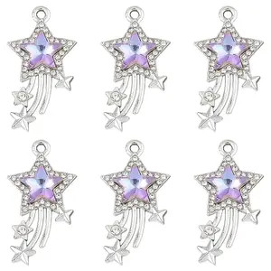 10Pcs Glass Pendants