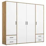 Rauch Möbel ŠATNÍ SKŘÍŇ S OTOČNÝMI DVEŘMI, bílá, dub artisan, 187/194/53 cm